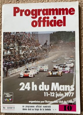 Original 1977 Le Mans programme