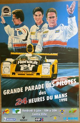 1998 Le Mans Grand Driver Parade Poster