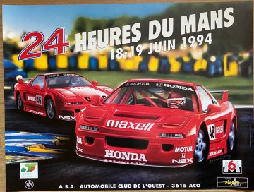 Original 1994 Le Mans official event poster