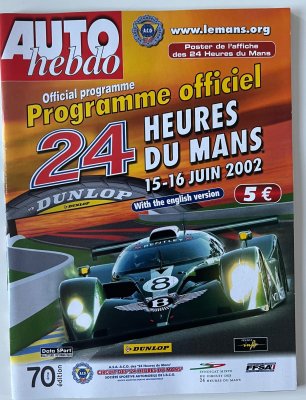 Original 2002 Le Mans programme