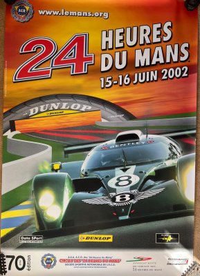 Original 2002 Le Mans large format official event poster