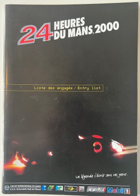 Official 2000  Le Mans entry list Programme